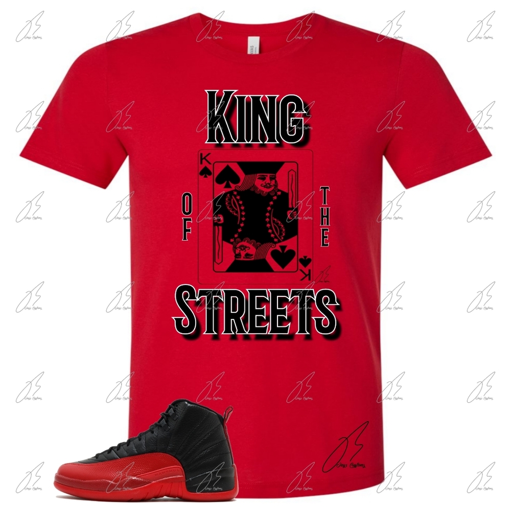 Jordan 12 Flu Game Matching Shirt, Unisex Graphic Tee, Best Gift, Red, King